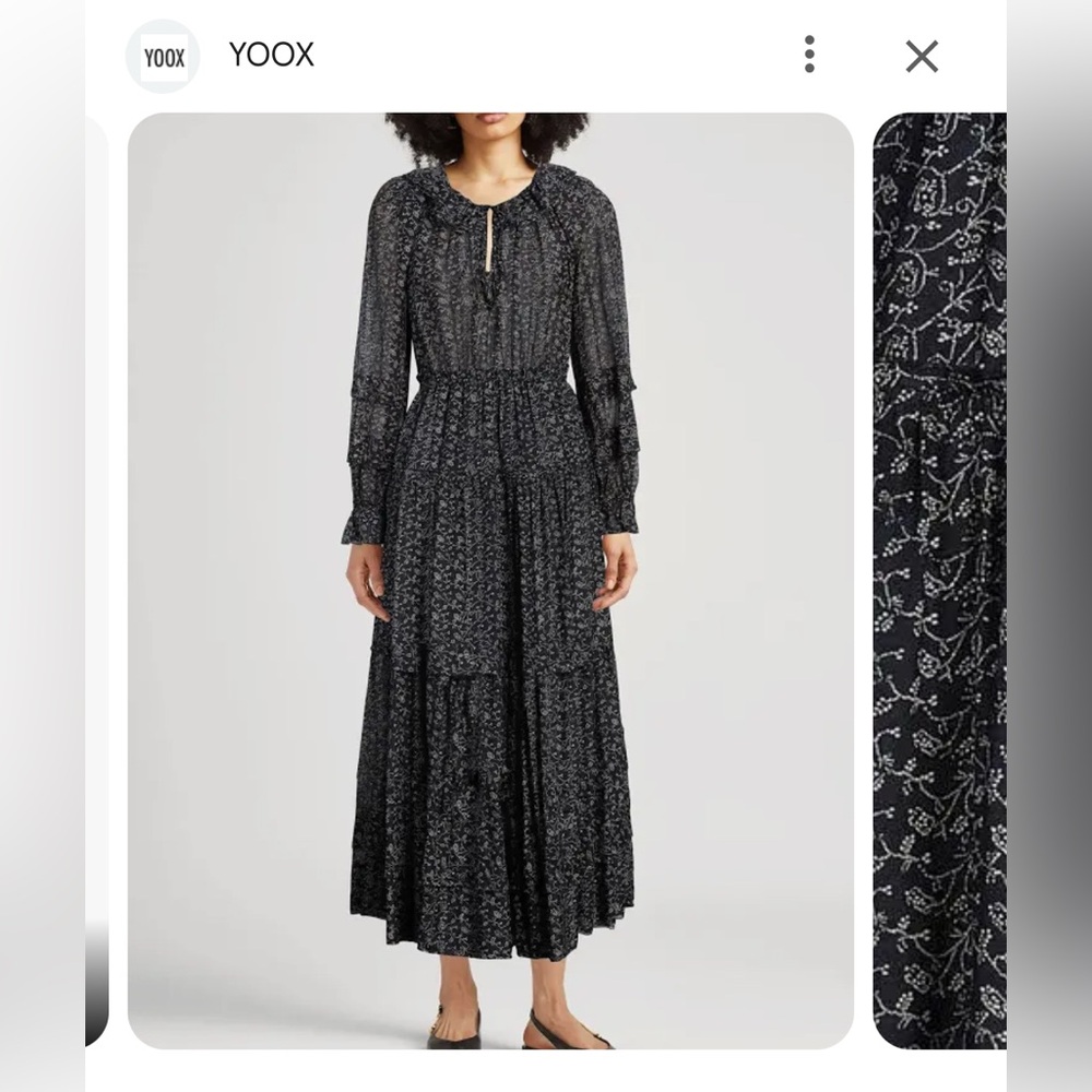 ULLA JOHNSON | cotton and silk navy printed dress